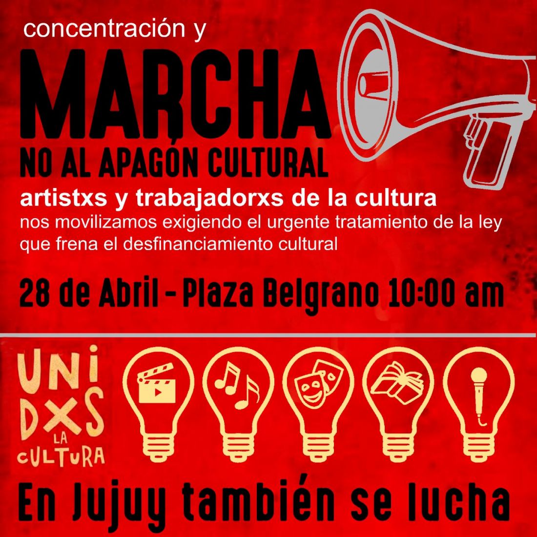 “No al apagón cultural”, el reclamo que harán sentir artistas de todo Jujuy