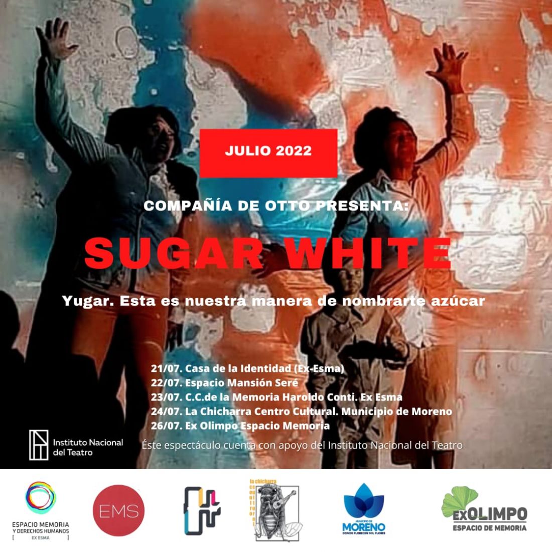 “Sugar White”, la obra teatral que recopila testimonios de la Noche del Apagón se presenta en Buenos Aires