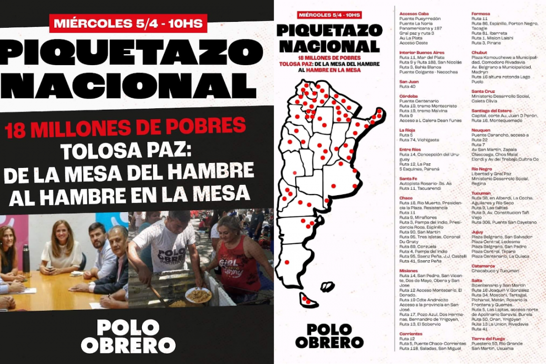 Se replica en Jujuy el piquetazo nacional por el hambre
