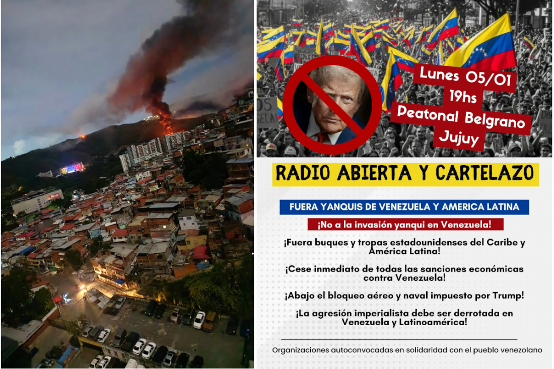 Radio abierta y cartelazo en Jujuy en solidaridad con el pueblo venezolano