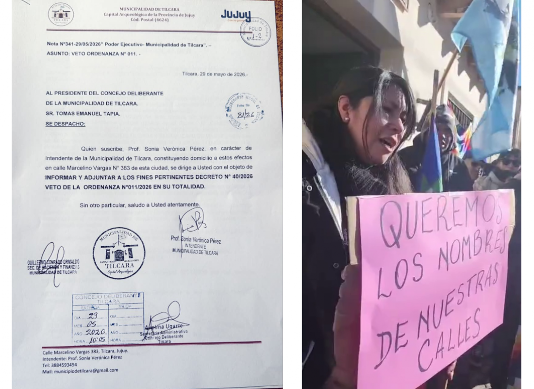 Intendenta de Tilcara acusada de violar el derecho de la identidad, vetó una ley que nombraba calles en Cueva del Inca