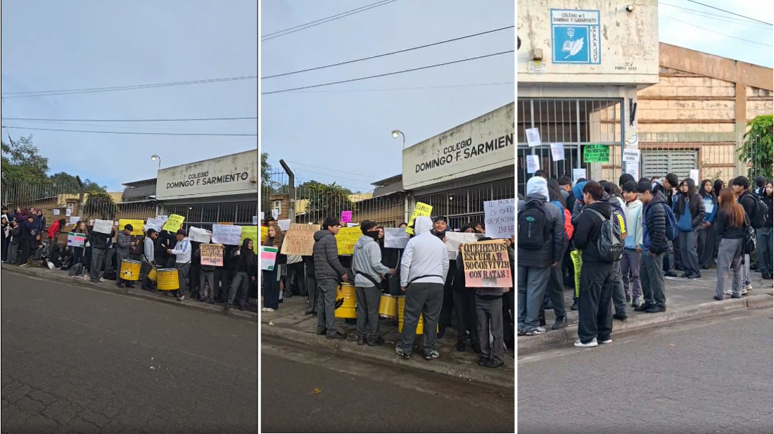 Protesta de estudiantes de Palpalá, exigen seguridad y condiciones edilicias