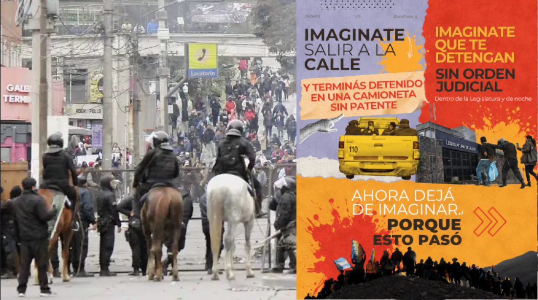“Esto pasó en Jujuy”, ANDHES y un racconto sobre la violencia institucional desatada por la Reforma (In)Constitucional
