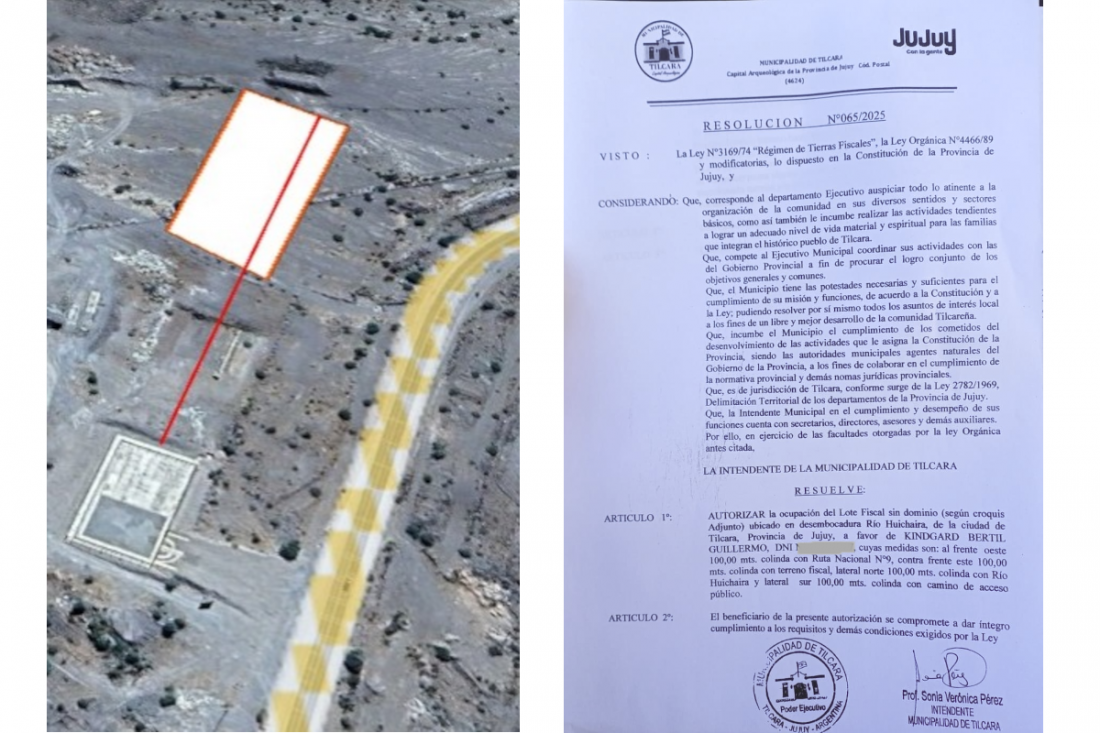 En blanco las tierras entregadas al empresario de forma arbitraria por la intendenta