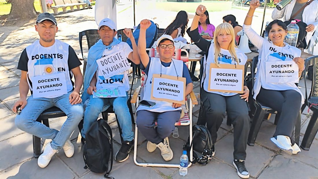 Ayuno docente en Jujuy, esperan que el gobierno reabra la paritaria y otorgue un plus como a funcionarios