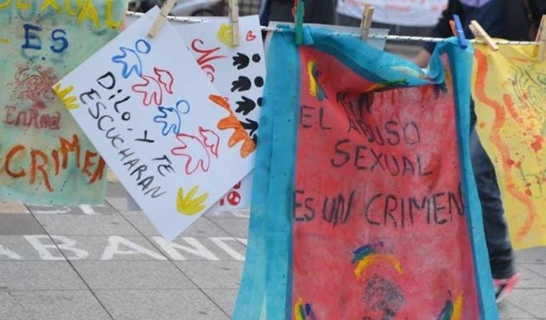 Acción solidaria en Plaza Belgrano por el día nacional Contra la Violencia Sexual en Niños, Niñas y Adolescentes