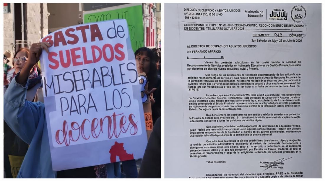 Sadir vuelve a dar la espalda a la educación: niega el reconocimiento de la antigüedad al docentes del sector privado